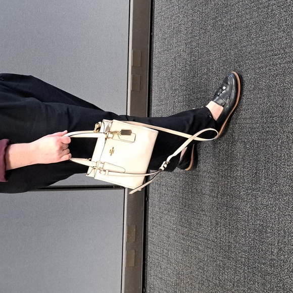 Coach Handbags - Coach Crosby 21 Carryall Chalk Crossgrain Leather Convertible Satchel  F11925